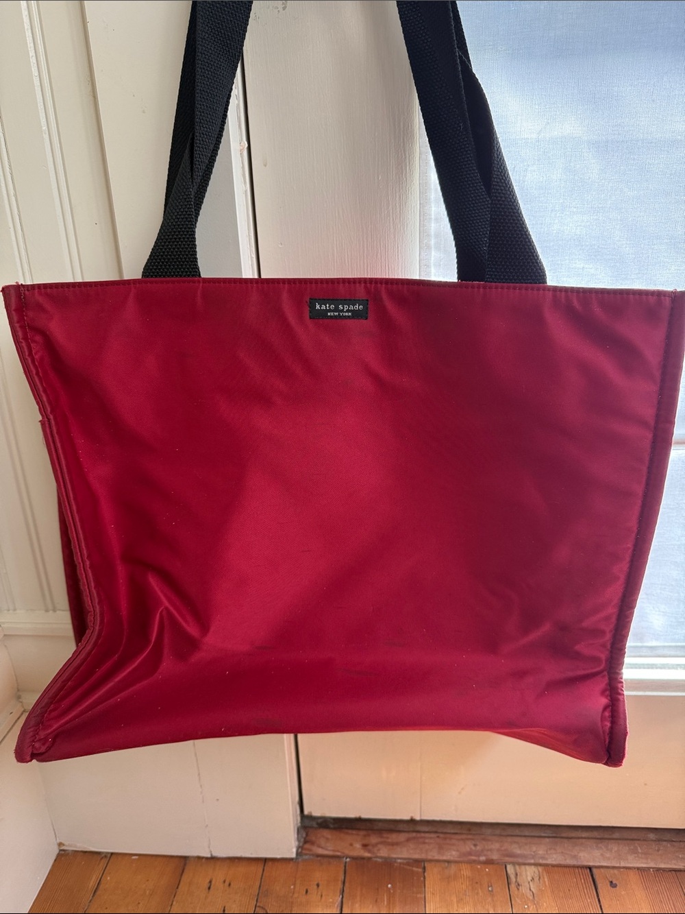 kate spade Red Tote with Black Straps